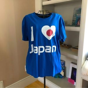 blue Love Japan tee unisex L or XL